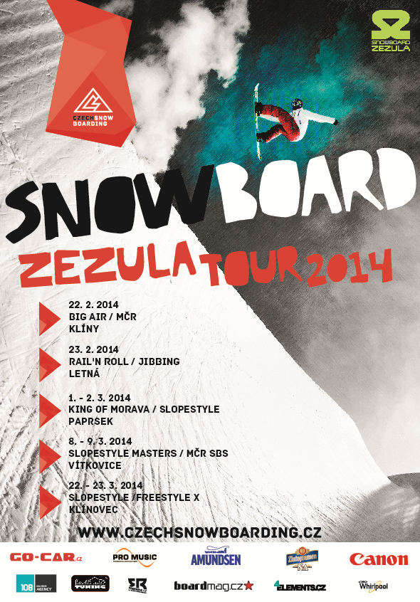 Český seriál snowboardových soutěží ZEZULA SNOWBOARD TOUR 2014 startuje již tuto sobotu